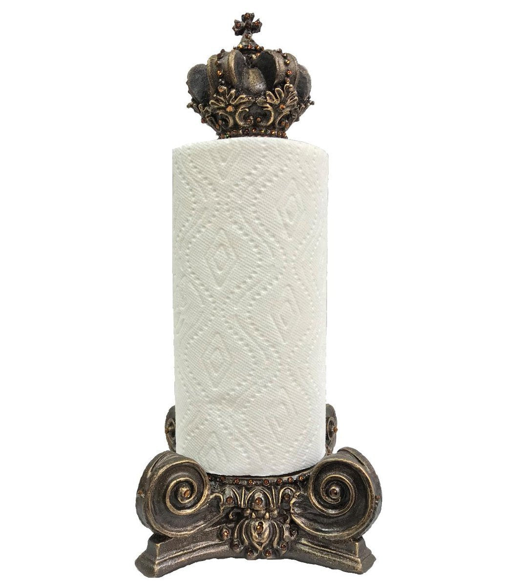 Decorative Paper Towel Holder with Crown and Crystals – Reilly