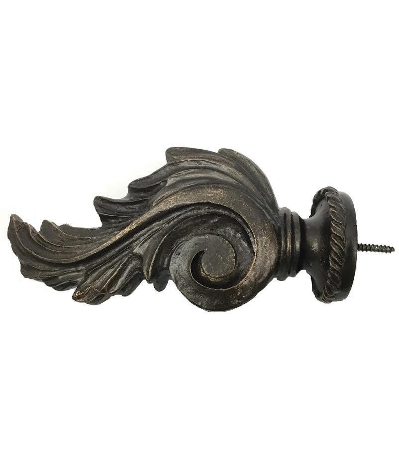 Drapery_rod_finial-acanthus-wood_pole_finial-reilly_chance_collection