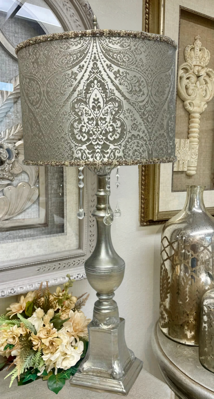 Glam Style Empress Accent Lamp with Crystals