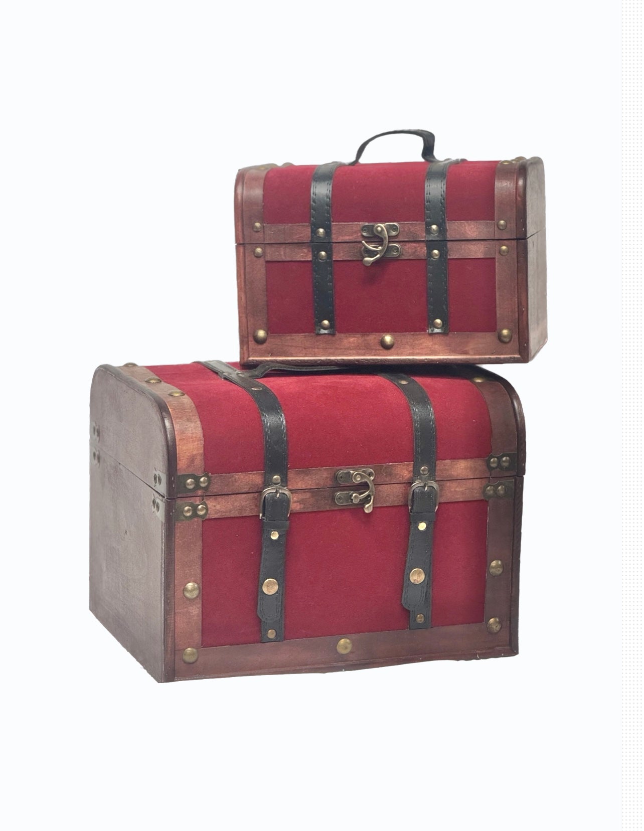 Set of Two Red Small Trunks