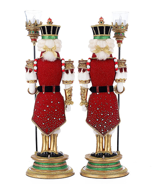 Katherine’s Collection Christmas Ball Nutcracker Votive Set of 2