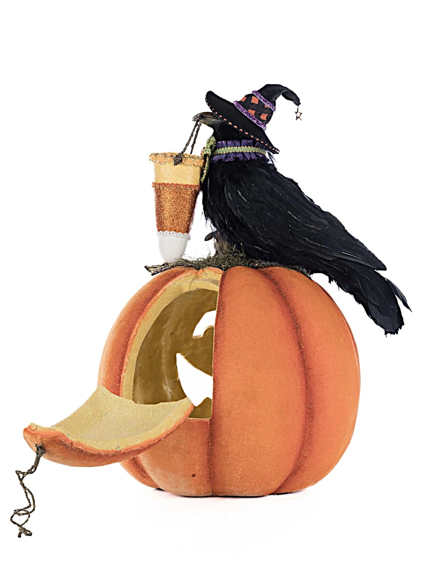 Katherine’s Collection Crow with Pumpkin Tabletop