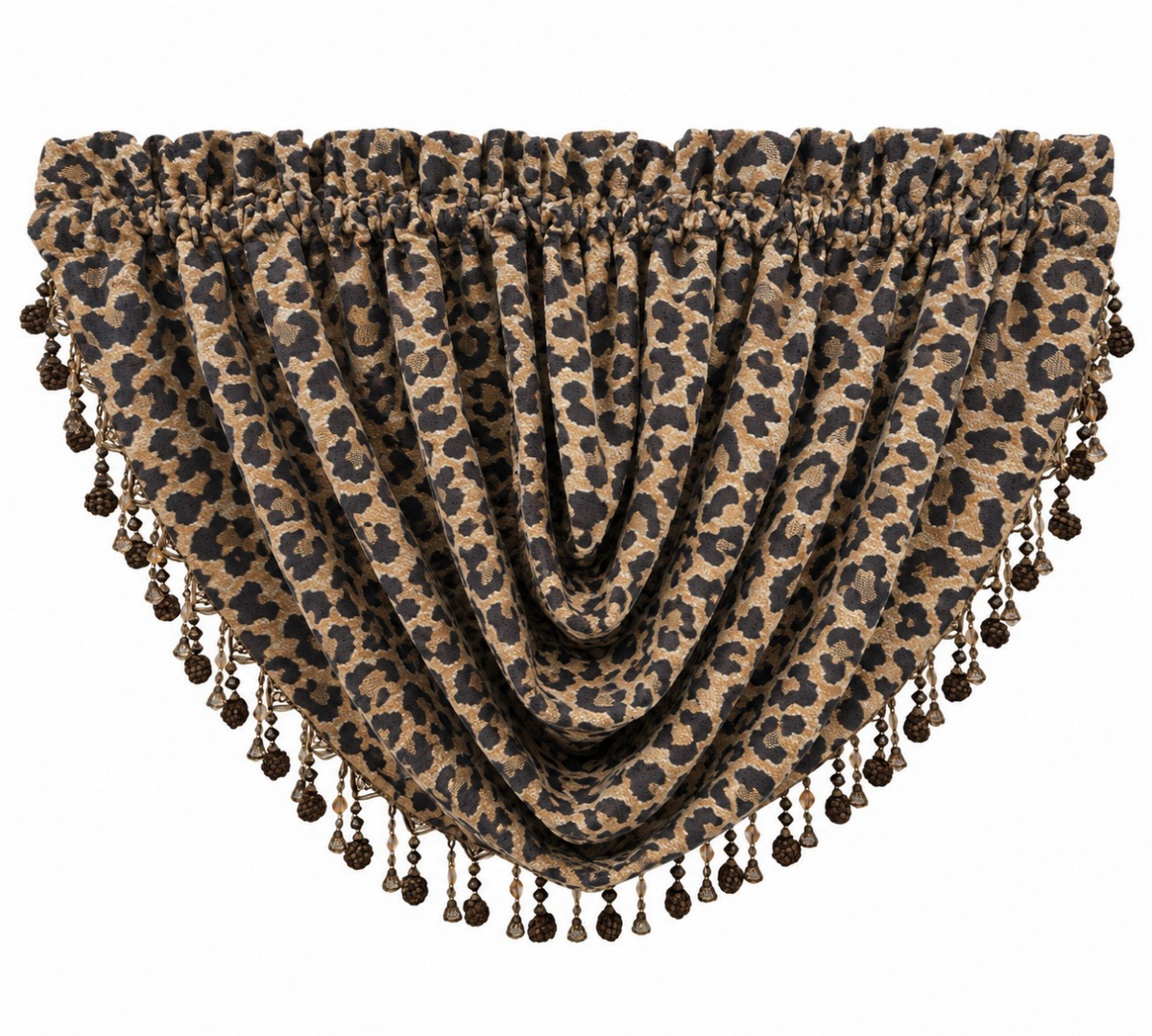 Gathered Swag Valance - Leopard