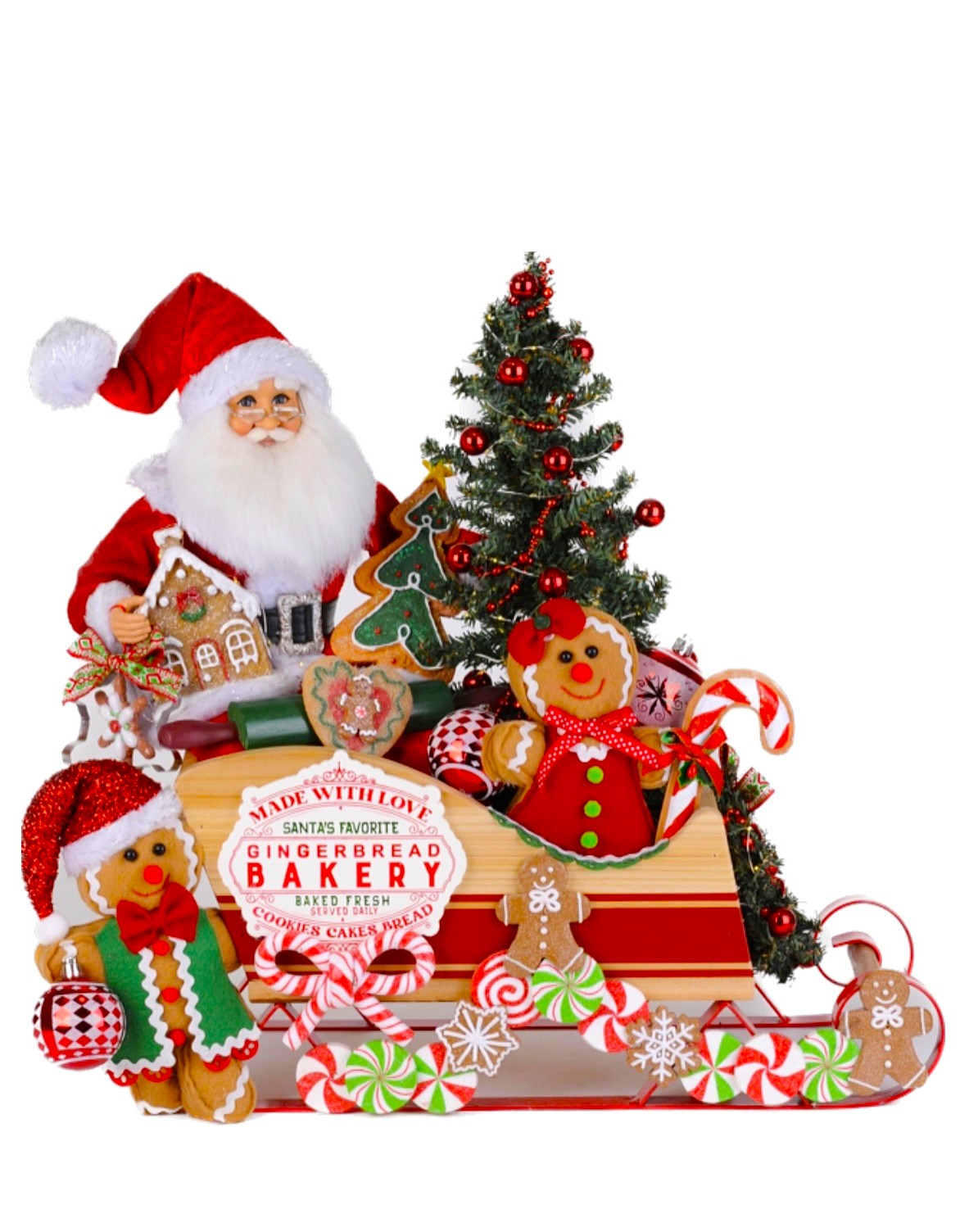 Lighted Gingerbread Bakery Sleigh