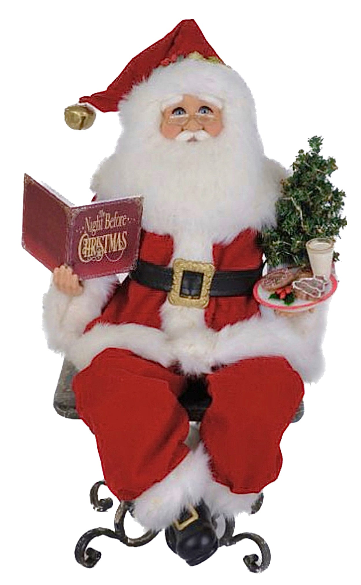 Lighted Story Time Sitting Santa