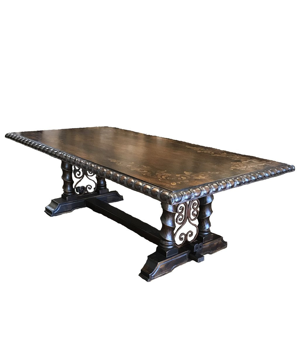 Peruvian Hand Painted Wood Dining Table - Madrid