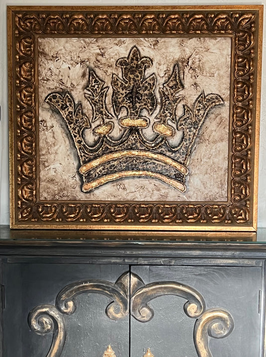 Michelle Butler Designs Leopard Crown Wall Plaque