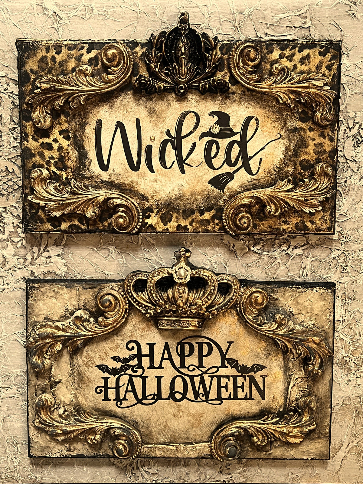 Michelle Butler Happy Halloween and Wicked Plaques