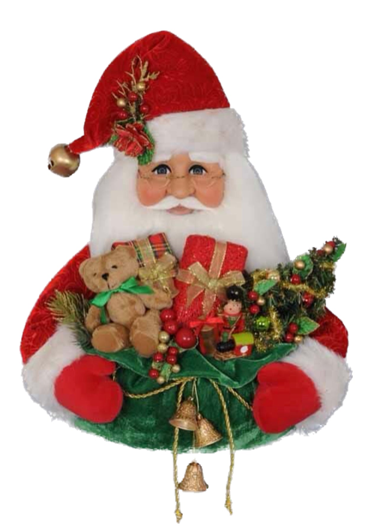 Santa Head With Gift Bag