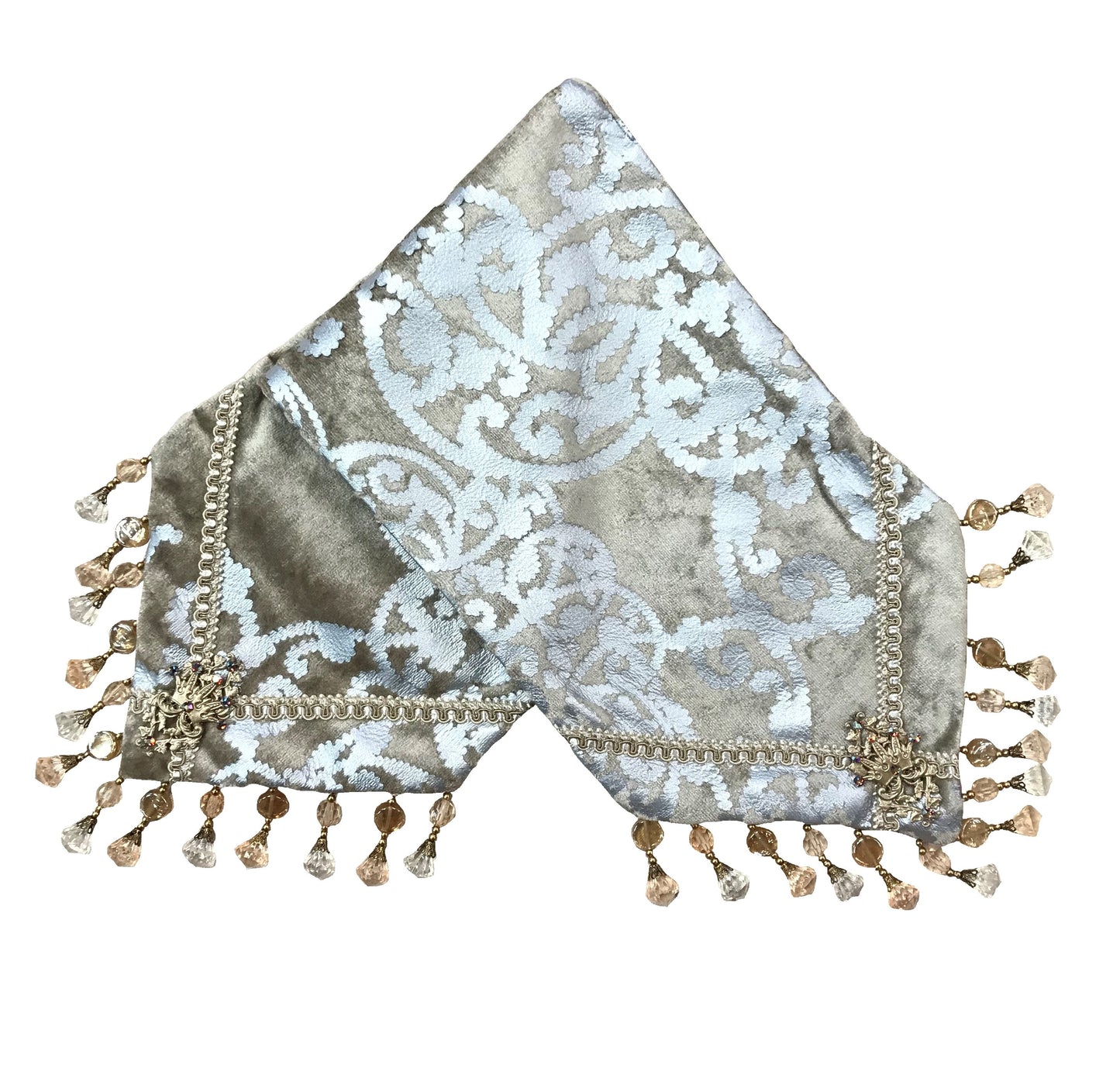 Toilet Tank Runner Empress Silver