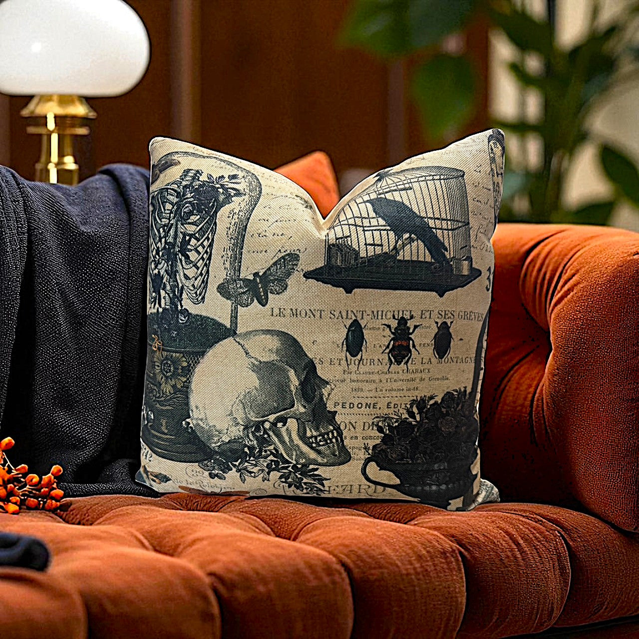 Skull Halloween Pillow