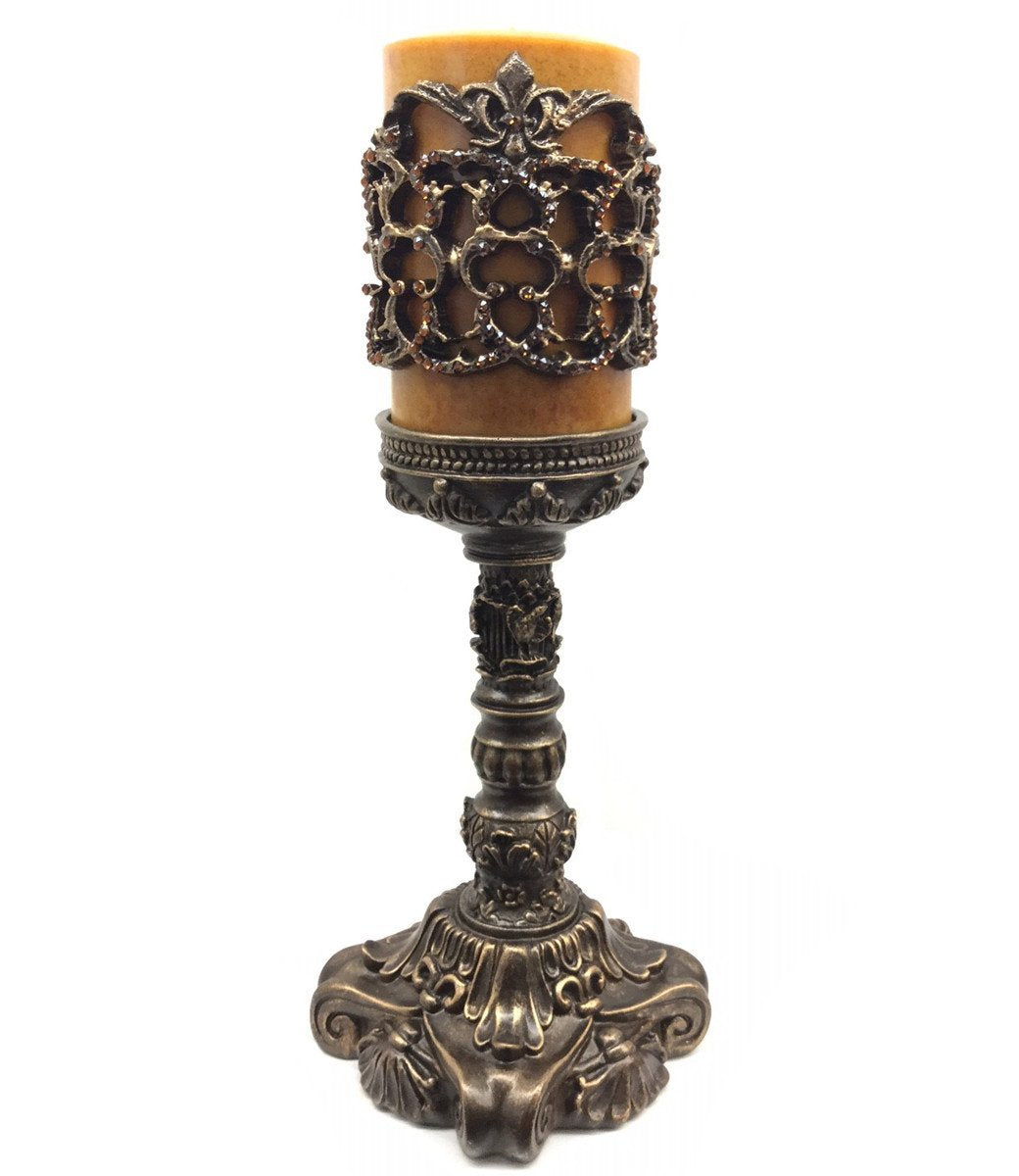 Triple_scented_candle-gold-vetyver-bronze_jeweled-firescreen-12_inch_candle_base-sir_olivers-reilly_chance_collection_grande