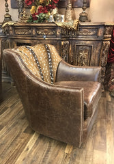 Axis Hide and Leather Swivel Chair