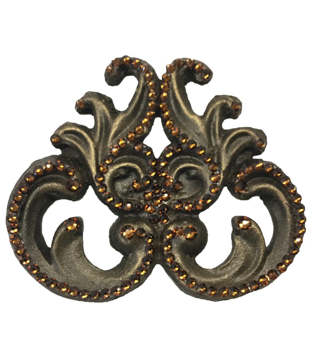 Jeweled Drapery Medallion/tassel Tie Back Holder Regal Scroll Hardware