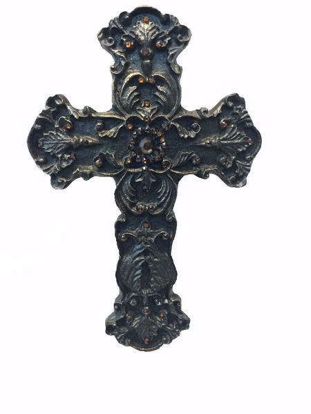 Drapery Medallion/tassel Tie Back Holder Jeweled Cross