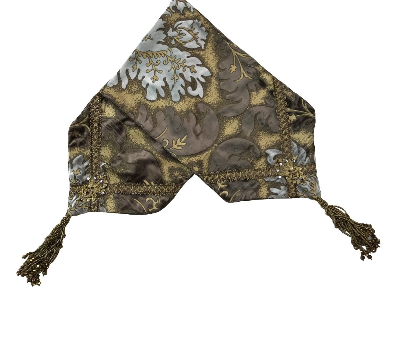 Toilet Tank Runner Bristol Damask Brown And Gold Bathroom Vanity Accessories