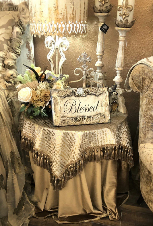 Michelle_Butler_Blessed_plaque--old_world_picture_frames-decorative_picture_frames-country_french_decor_picture_frames-reilly_chance