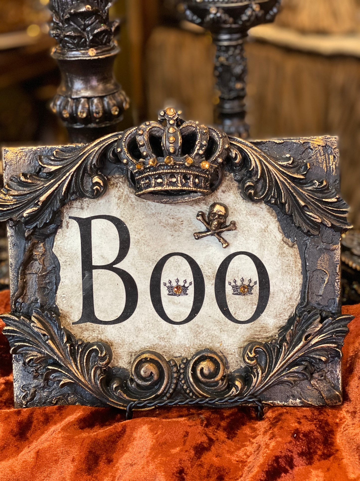 Michelle Butler Halloween BOO Plaque
