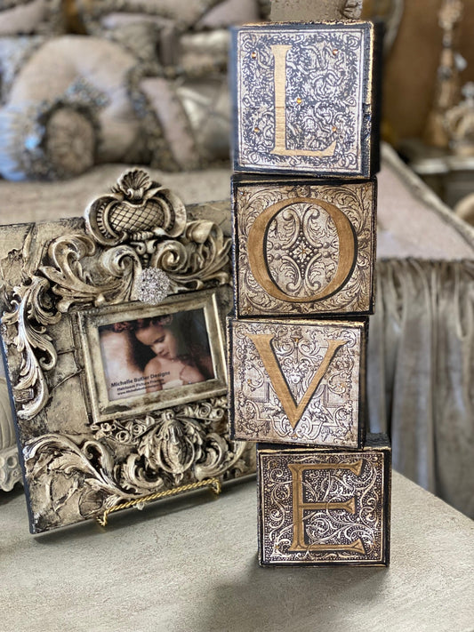Michelle Butler Wood Love Letter Blocks Plaques & More