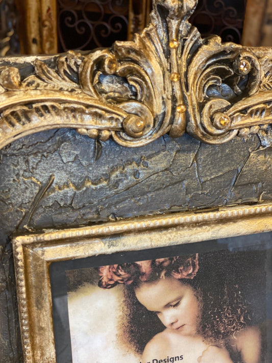 Michelle Butler Tabletop Frame With Acanthus Scrolls And Crystals Frames