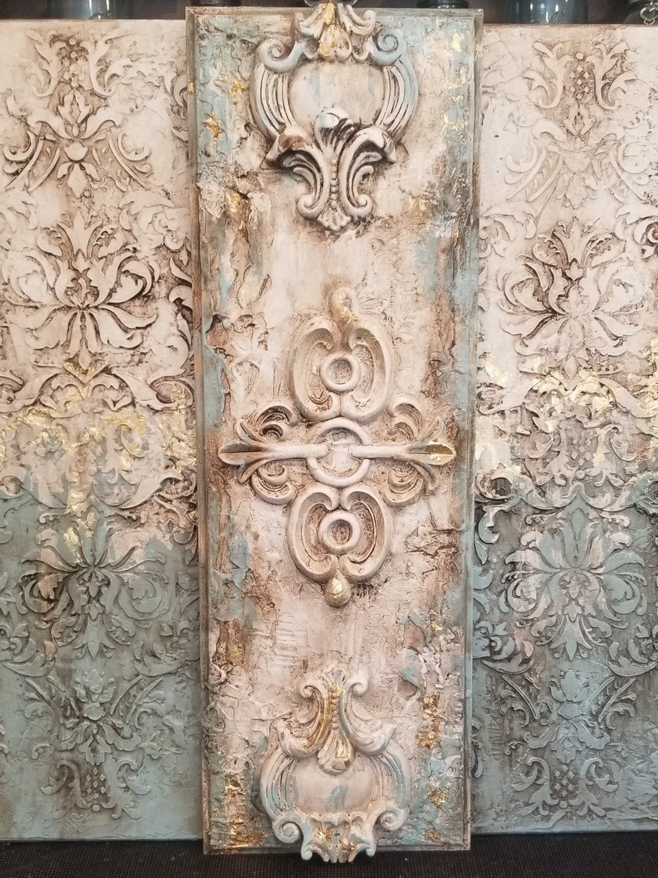 Michelle_Butler_wall_plaques-Michelle_Butler_Designs_set_of_three_wall_art-old_world_decor_for_walls-reilly_chance