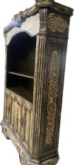Peruvian Erasamo Hand Painted Wood Hutch Cabinet