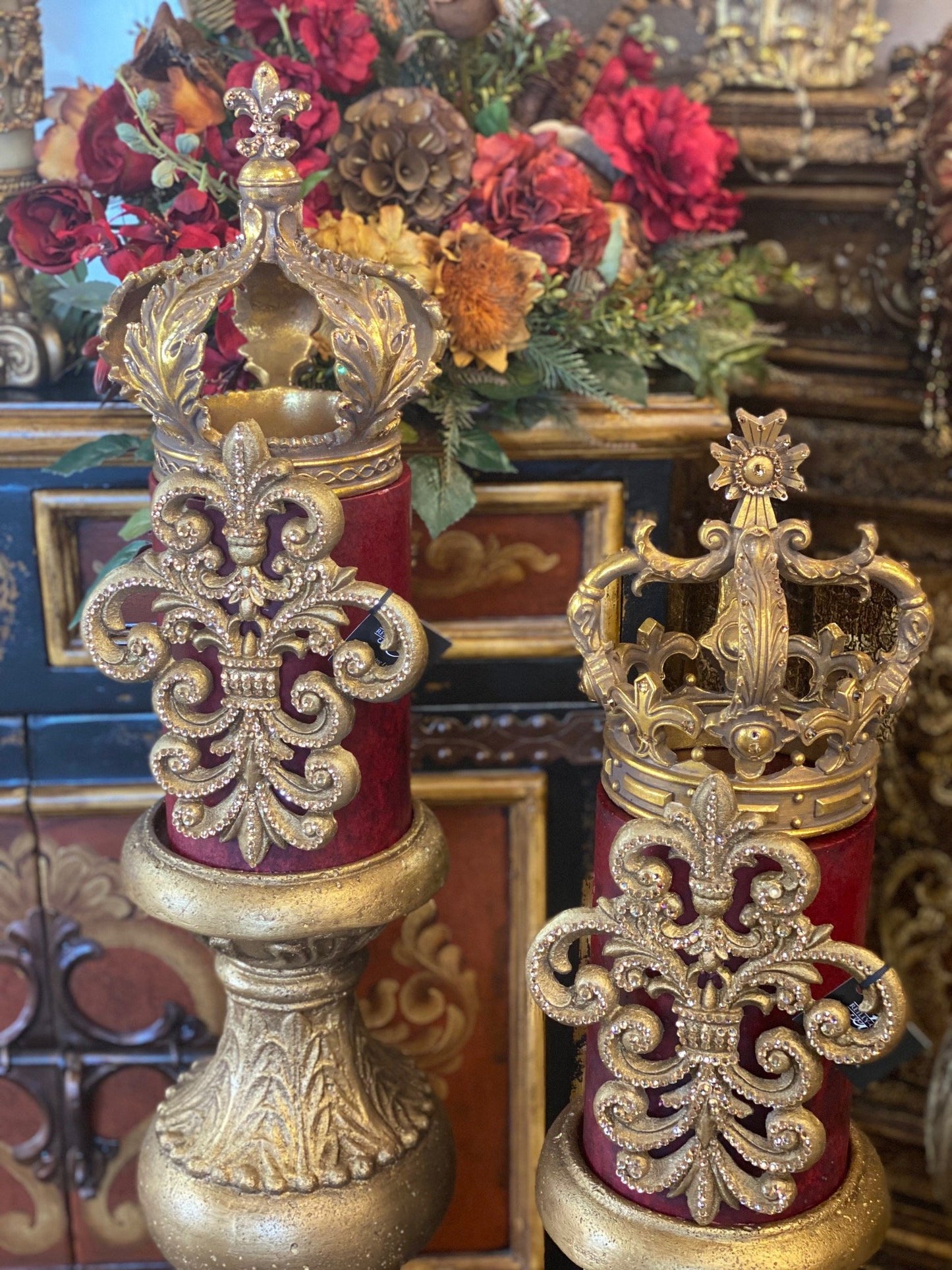 Jeweled Tabletop Crown Antique Gold Sunburst Reilly-Chance Home Decor Retail Store Offerings
