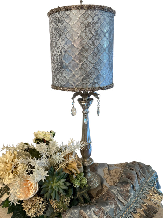 Accent Lamp French Blue With Crystals
