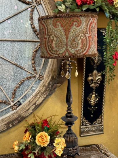 Paisley Accent Lamp with Crystals