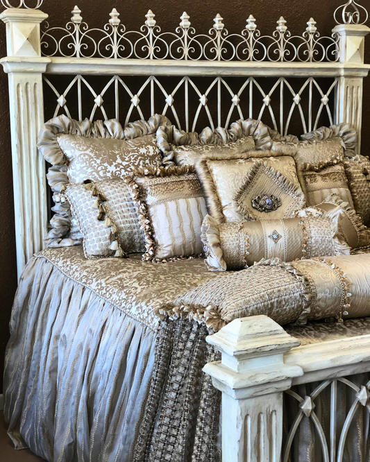 Florence Peruvian Hand Crafted Wood and Wrought Iron King Size Bed