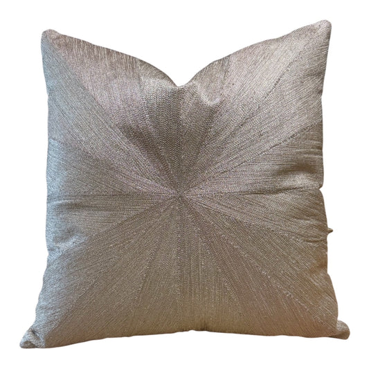 Champagne Metallic Shimmer Luxury Decorative Pillow