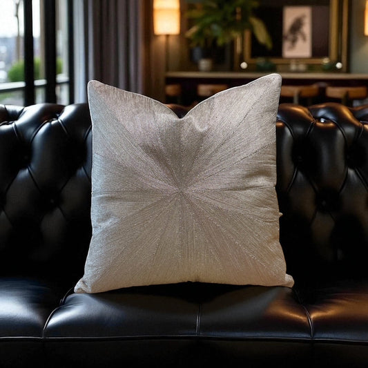 Champagne Metallic Shimmer Luxury Decorative Pillow