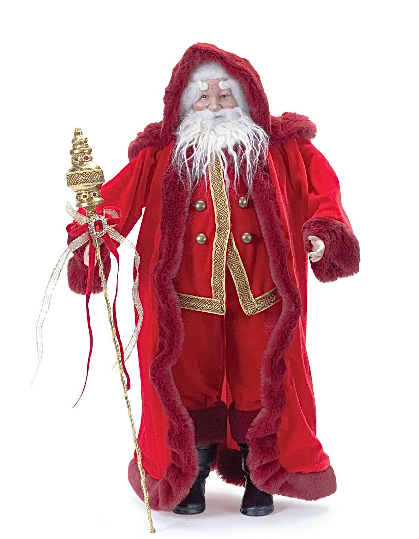 Christmas Red Santa with Scepter