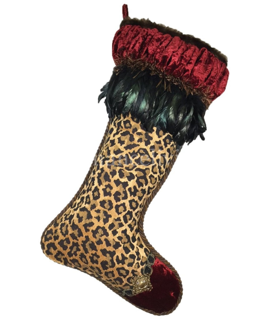 Christmas_stockings-red_velvet-leopard_print-beads-feathers-reilly_chance_collection