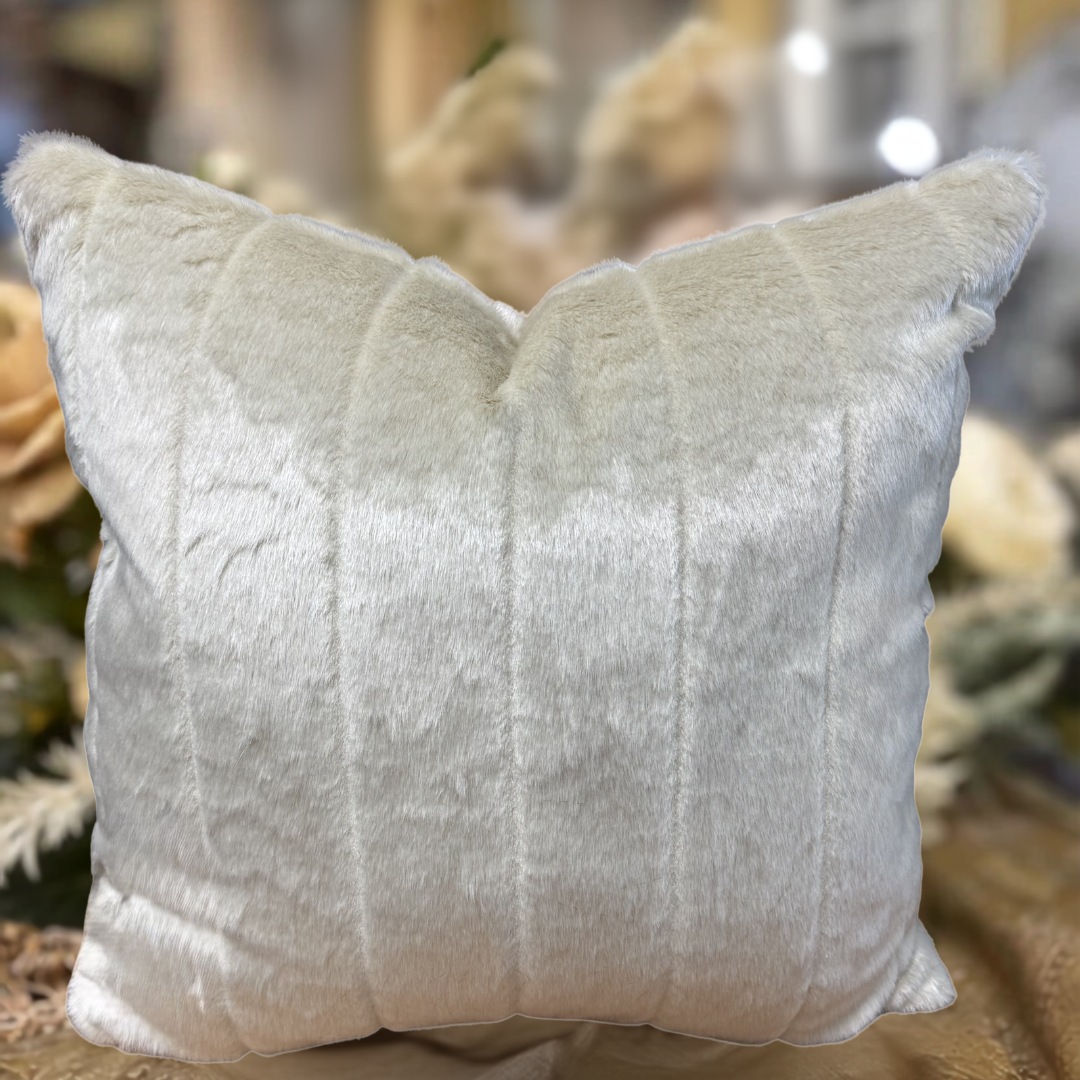 Faux Fur Luxury Throw Pillow Available in 3 Colors