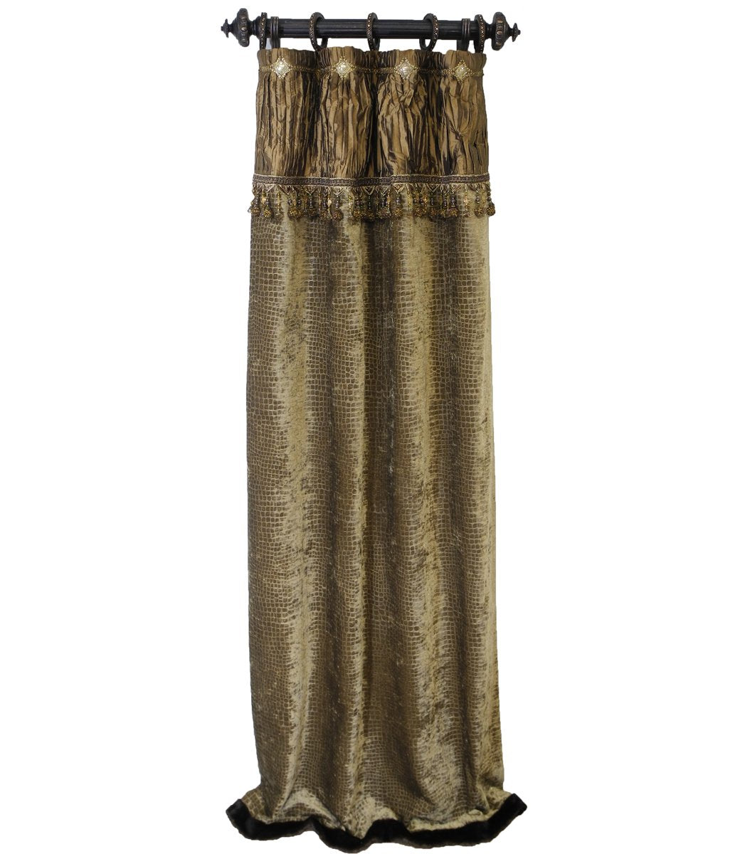 Luxury Drapery Panel Style #7 With Jeweled Embellishments Window Treatment