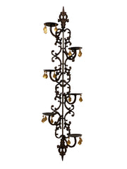 Decorative 6 tier Iron Wall Candle Holder