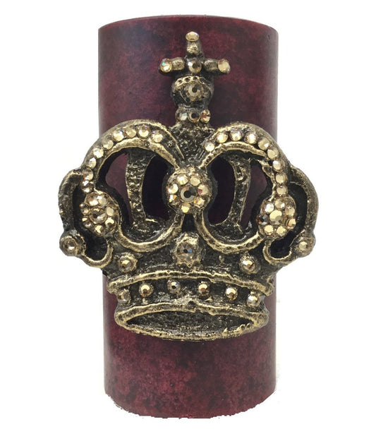 Decorative Candle 3x6 with Swarovski Jeweled Crown