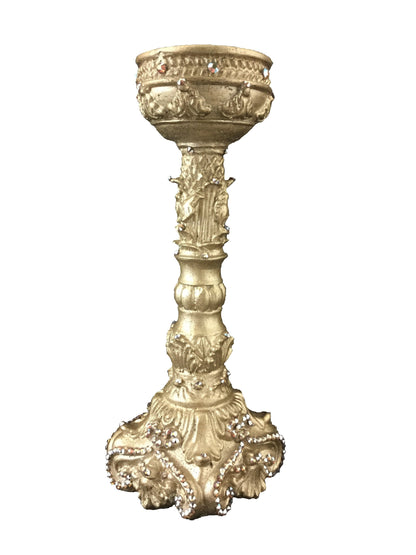 Decorative Candle 3X12 Base With Swarovski Crystals Bases