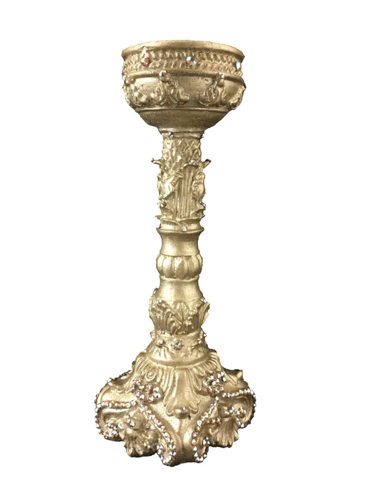 Decorative Candle 3X12 Base With Swarovski Crystals Bases