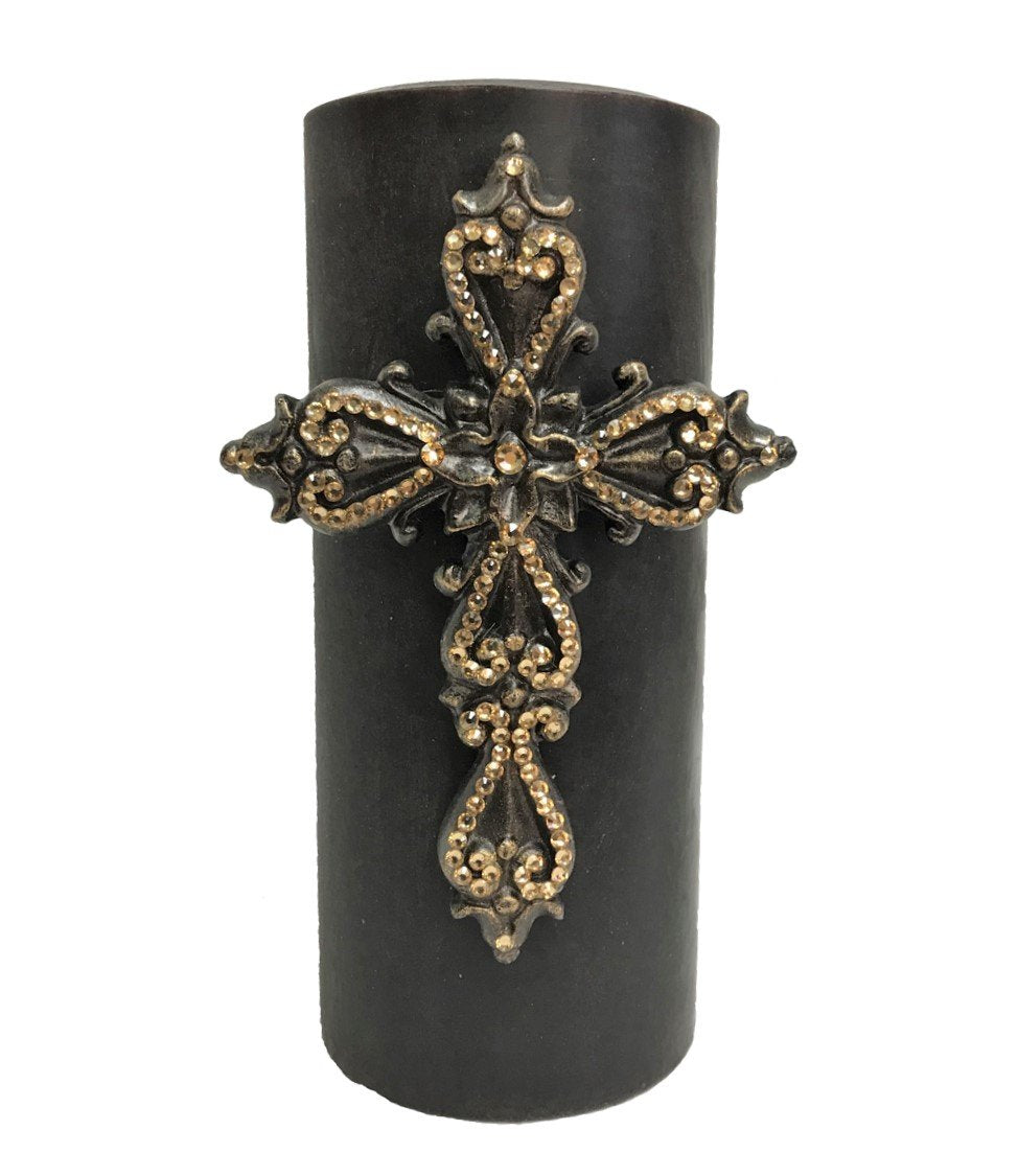 Decorative_candles-4x9_Jeweled_cross_candle-old_world_decor-triple_scented_candles-fancy_candles-reilly_chance