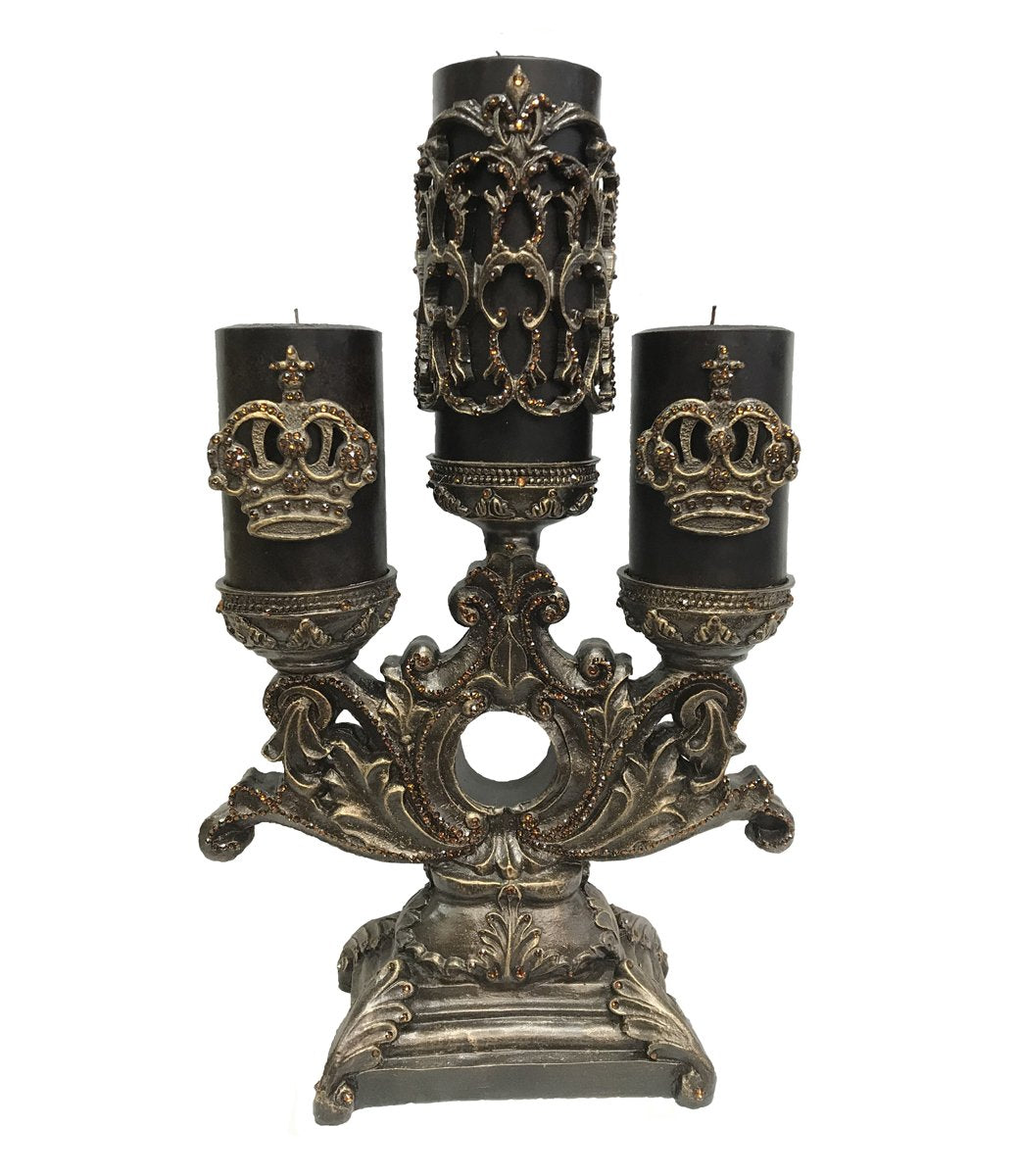 Decorative_candles-table_top_decor-fancy_candles-triple_candle_holder-jeweled_crown_candles-jeweled_candles-old_world_decor-candle_holders-sir_oliver_s_candles-reilly_chance