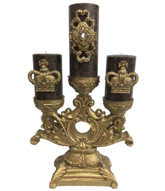 Decorative_candles-table_top_decor-fancy_candles-triple_candle_holder-jeweled_crown_candles-jeweled_candles-old_world_decor-candle_holders-sir_oliver_s_candles-reilly_chance