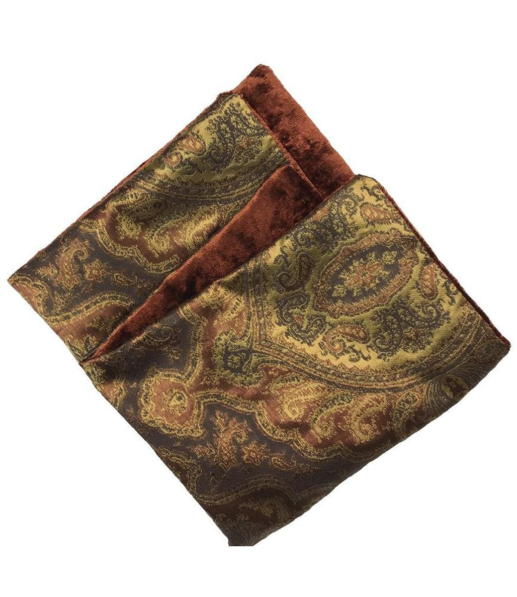 Bronze Damask And Rust Velvet Reversible Napkin Napkins Rings