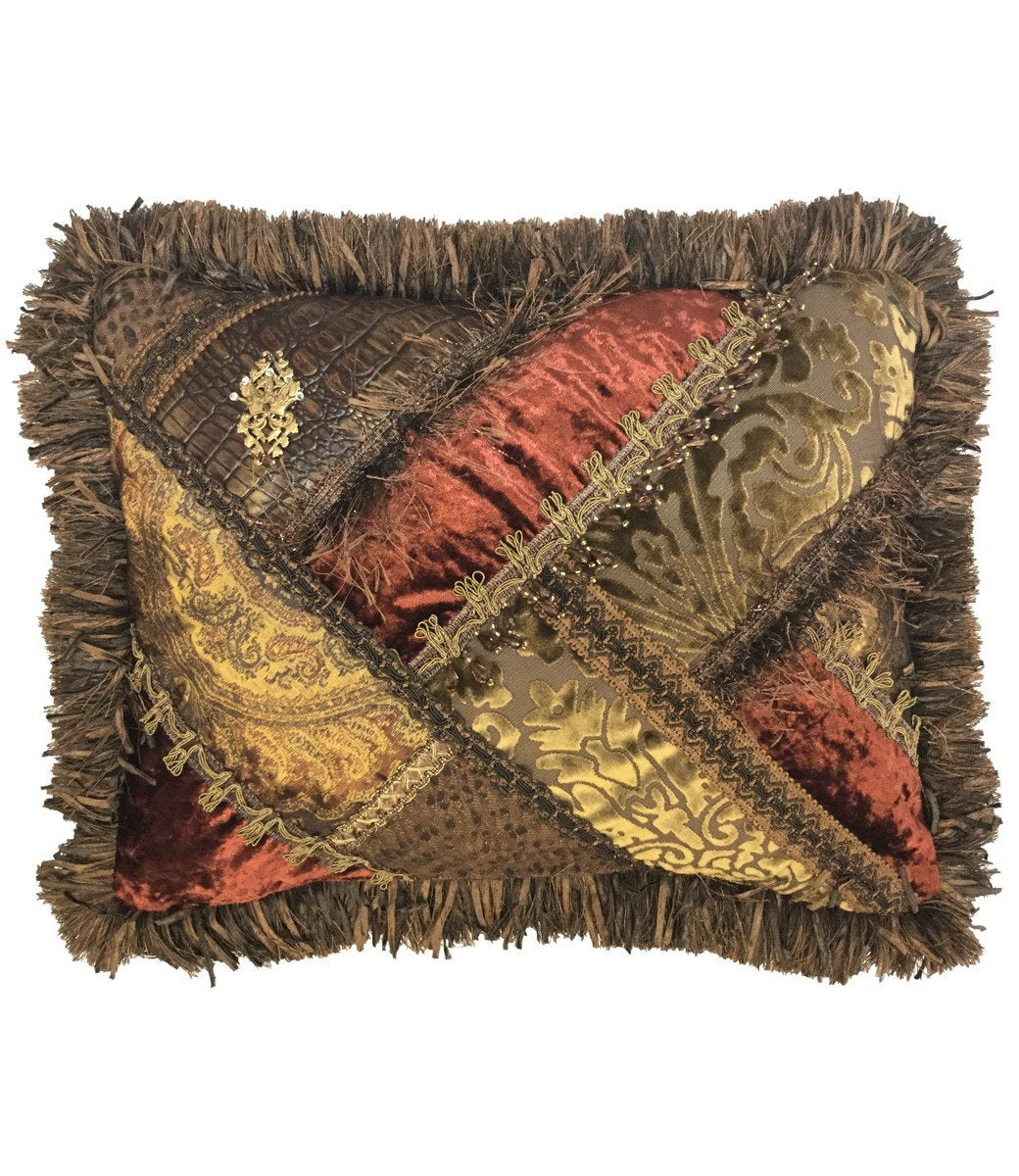 Decorative Accent Pillow Pieced 18X13