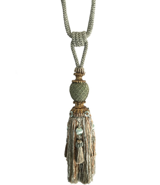 Tassel Tie Back Spa Green