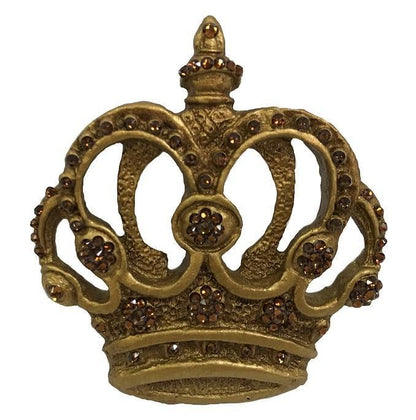Jeweled Scroll Crown Drapery Medallion / Tassel Tie Back Holder Hardware