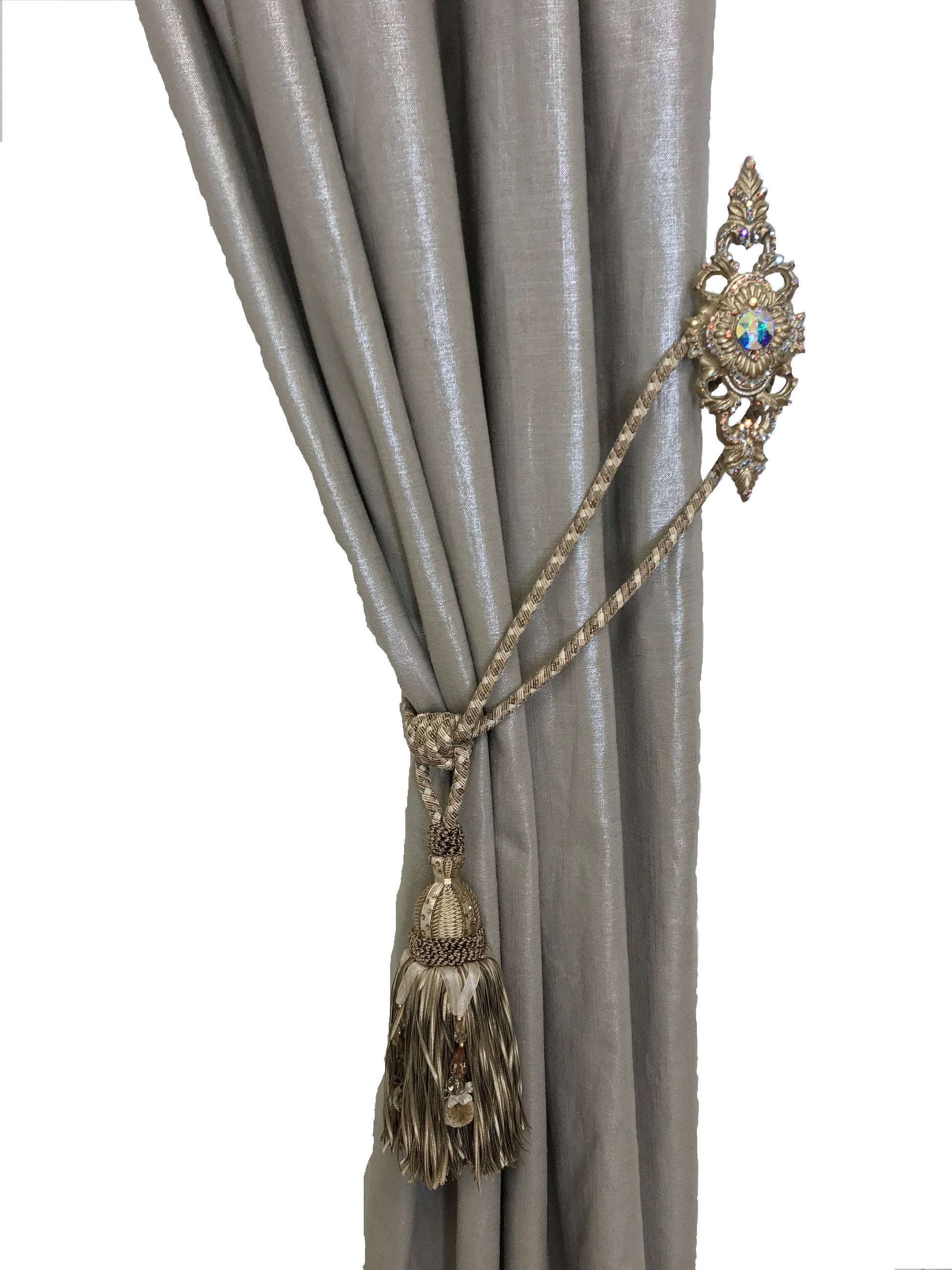 Drapery_hardware-jeweled_drapery_medallions-curtains-window_treatments-bling_curtain_hardware-curtain_jewelry-drapery_pegs-reilly_chance_collection
