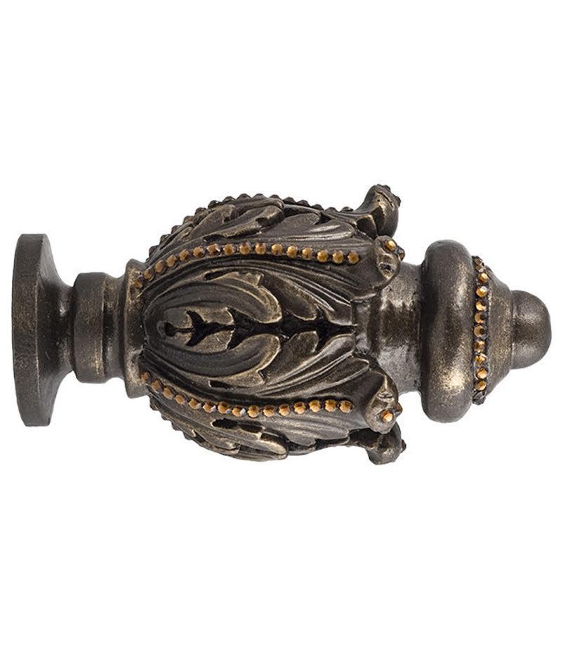 Drapery_rod_finial-corinthian-swarovski_crystals-wood_pole_finial-reilly_chance_collection