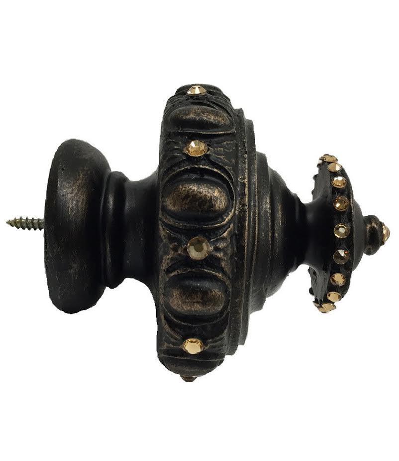 Drapery_rod_finial_jeweled-sussex-wood_pole_finial-reilly_chance_collection